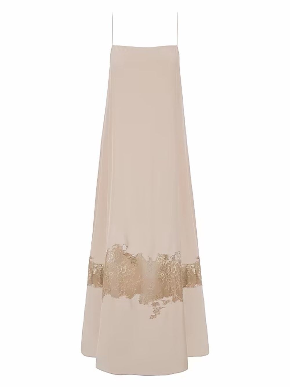 Staud NWT Medium Delfina Silk Maxi Dress Dune Nude - Picture 5 of 12